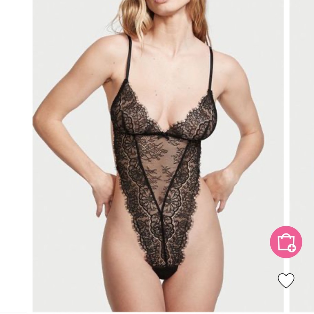 Teal lace teddy
